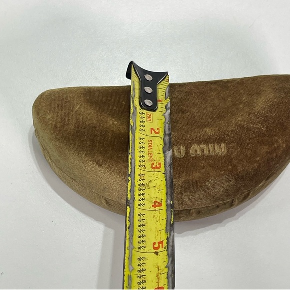 Miu Miu Sunglasses Eyeglasses Olive Green Velvet Protective Hard Case Only - Picture 3 of 7